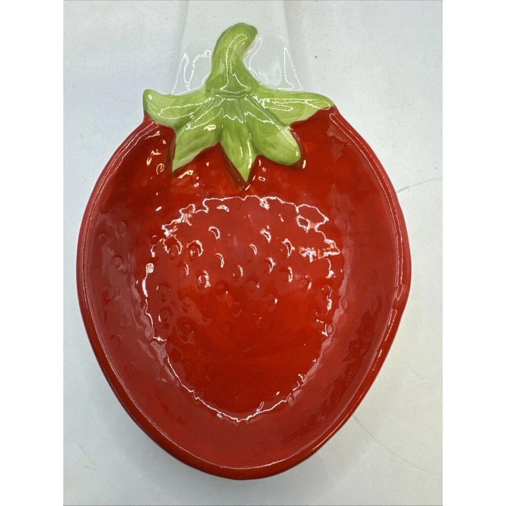 New strawberry Shaped spoon rest 10 Inches